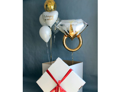 Коробка - сюрприз с шарами №1