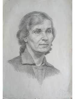 "Женский портрет" бумага карандаш Шретер (Войцкевич) Г.Л. 1963 год