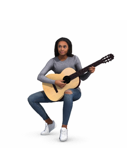 музыканты Девушка с гитарой Carla