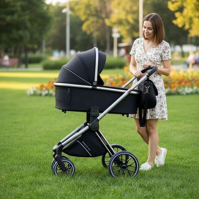 Детская коляска 3 в 1 Luxmom 811X Черный