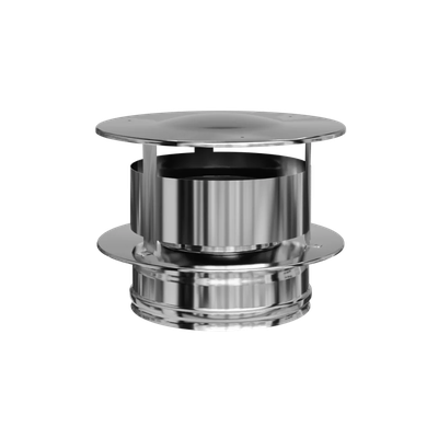 Оголовок с ветрозащитой (430/0,5 + нерж.) D 115х200 Ferrum