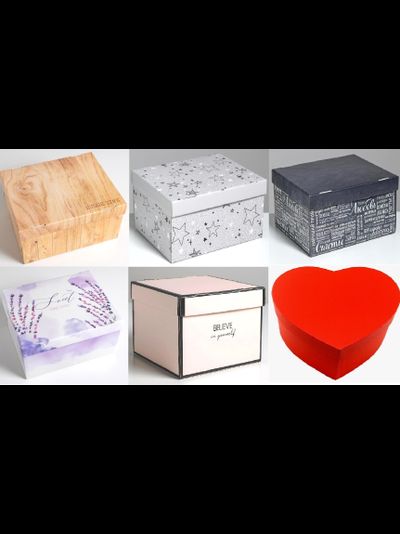 Коробка подарочная S, МИКС