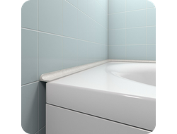 Акриловый плинтус бордюр для ванной BNV ГЛ24 12х24 серый левый