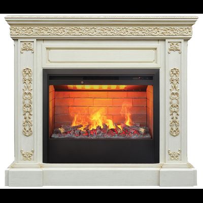 Электрокамин Ekaterina WT с очагом 3D Helios 26