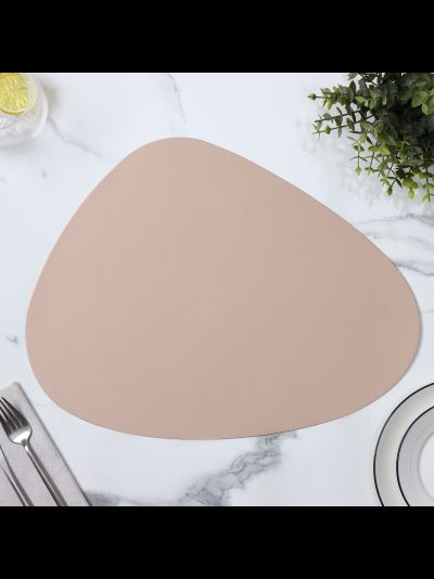 Салфетка сервировочная 45*35 см, цвет персиковый, искусственная кожа