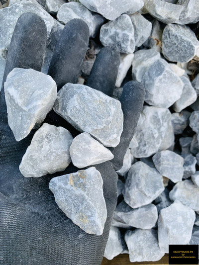 серо-голубой мрамор щебень