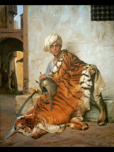 Картина обогреватель, репродукция Жан-Леона Каирский торговец шкурами