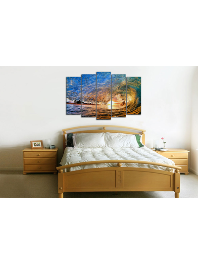 Модульная картина "Яркие волны"