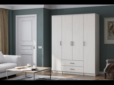 Шкаф ШК 1 (Серия 2) (Ясень анкор светлый), Ш 1601* В 2050* Г 520 мм