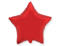 Воздушный шар фольгированный "Звезда" красный 45 см