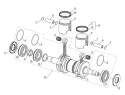 Вал коленчатый, поршни  Тайга Варяг 500/Классика