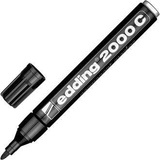 Маркер перманентный EDDING E-2000C/1, черный, 1,5-3мм металлический корпус