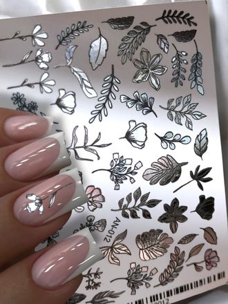 Фольгированные слайдеры Серебро AN-012