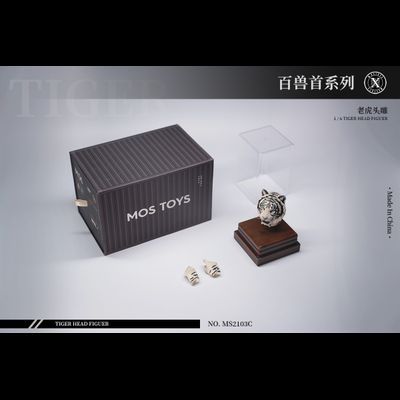 Голова (скульпт) с кистями - белый тигр 1/6 Tiger Head Figure (MS2103C) - Mostoys