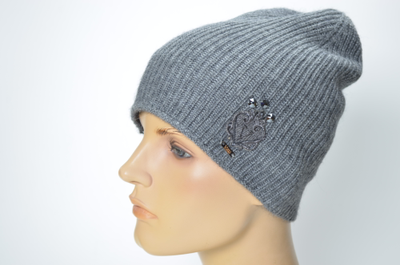 Итальянская шапка Визио 9015 зима 2024 - 2025 стразы