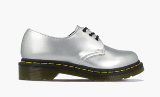 Полуботинки Dr. Martens Vegan 1461 Metallic Silver серебристые