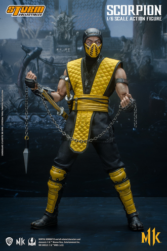 Скорпион (Ханзо Хасаши, Mortal Kombat) - КОЛЛЕКЦИОННАЯ ФИГУРКА 1/6 scale MORTAL KOMBAT 11 Scorpion Klassic (DCMK09) - Storm Toys