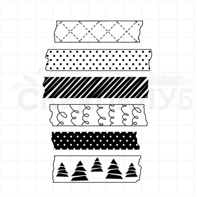 ФП штамп "Новогодние скотчи"