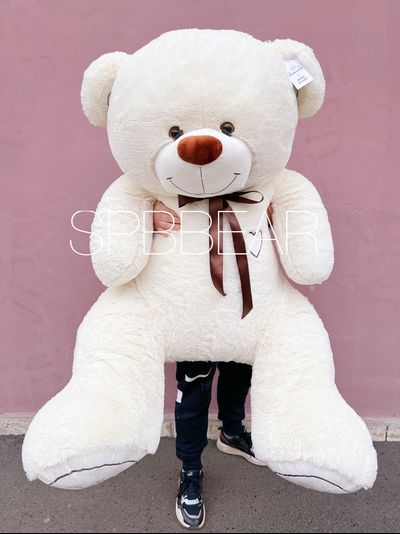 Огромный плюшевый медведь 180 см бежевый Феликс