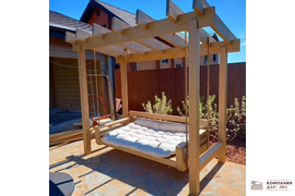 Пергола садовая.
Сосна. Размер: 2200 * 2200 * 1200мм