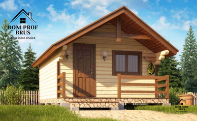 Баня из профилированного бруса "Релакс" 17м2 4х5