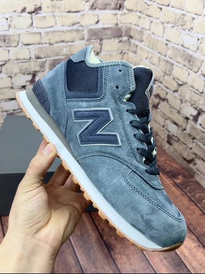 New Balance 574 Mid Dark Grey с мехом