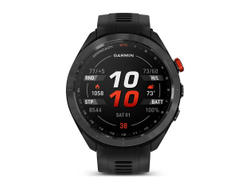 Умные часы Garmin Approach S70 - 47 мм черно-красный керамический безель с черным силиконовым ремешком (010-02746-02)