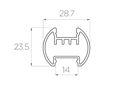 Алюминиевый профиль 4L-2823-R ANOD