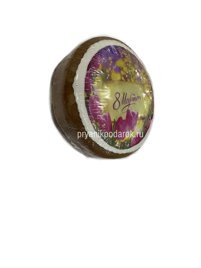 Пряник "8 марта" заварной имбирный с начинкой вареная сгущенка с грецким орехом  480 гр.