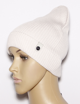 Шапка женская "Мелкая резинка одинарная" 232 серая, ваниль, чёрная, тиффани, лимон, св.серая, гр.розовая