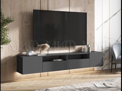 СИТИ подвесная Тумба ТВ (2000х330х346 мм), Графит