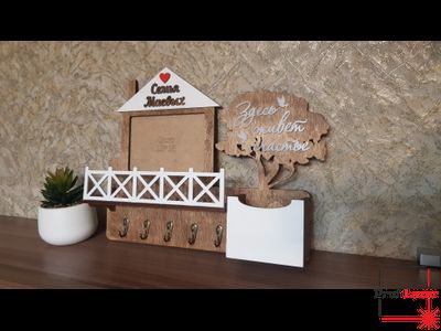 Ключница "здесь живет счастье"