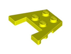 Wedge, Plate 3 x 4 with Stud Notches, Neon Yellow (48183 / 6381735)