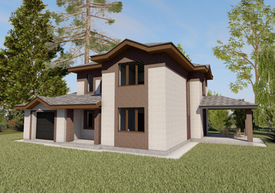 Двухэтажный дом с тремя спальнями 286м² (S84)