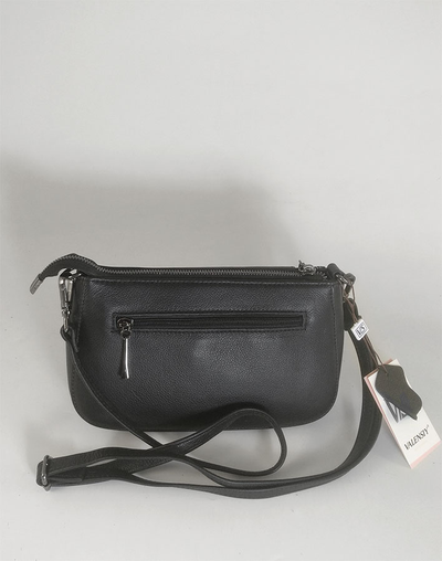 (АРТИКУЛ: 10012/1/8) СУМКА ЖЕНСКАЯ, НЕБОЛЬШАЯ, НАТУРАЛЬНАЯ КОЖА, ЧЕРНАЯ, СПЕРЕДИ НАКЛАДНОЙ КАРМАН, ДВА ПЛЕЧЕВЫХ РЕМНЯ