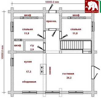 Проект 3-79, 200 кв.м., 10*10