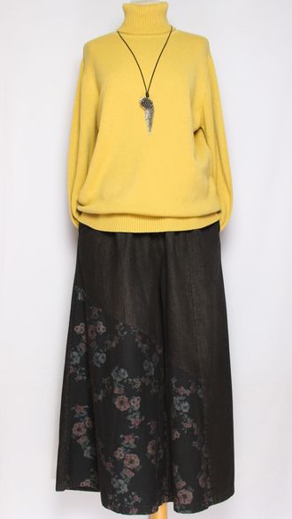 Свитер "Классика три пуговки" горчичный, оливковый р.46-52