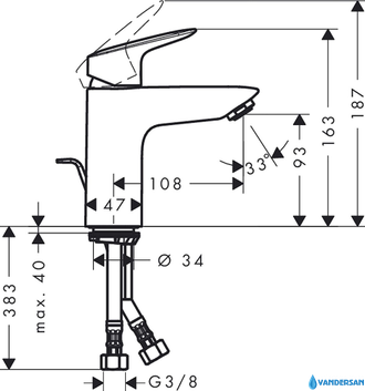 Смеситель для раковины Logis 71100000, на умывальник