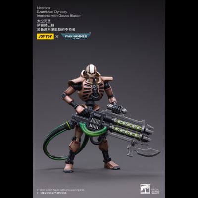 Бессмертные Некронов (Warhammer 40k) - КОЛЛЕКЦИОННАЯ ФИГУРКА 1/18 Necrons Szarekhan Dynasty lmmortal with Gauss Blaster (JT4140) - JOYTOY