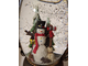 Новогодний музыкальный фонарик "Дед Мороз" со снегом и USB кабелем, 25х10х10см (6 видов)