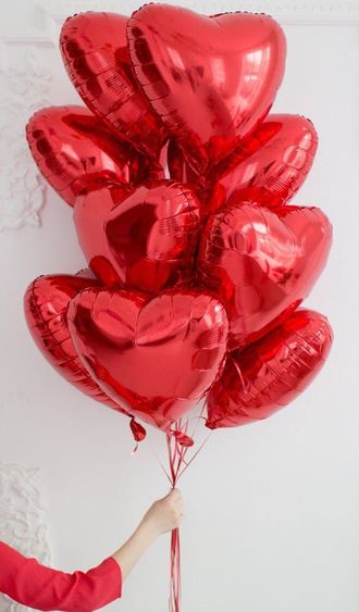 Набор "День Валентина с Тедди - 2" (25 сердец + беспл. доставка + поздравление от мишки Тедди)