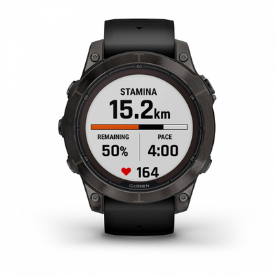 Умные часы Garmin Fenix 7 Pro Sapphire Solar титановый серый DLC с черным ремешком