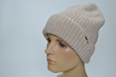 Кремовая кашемировая шапка Италия Вицио