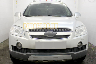 Защита радиатора Chevrolet Captiva 2006-2011 black верх