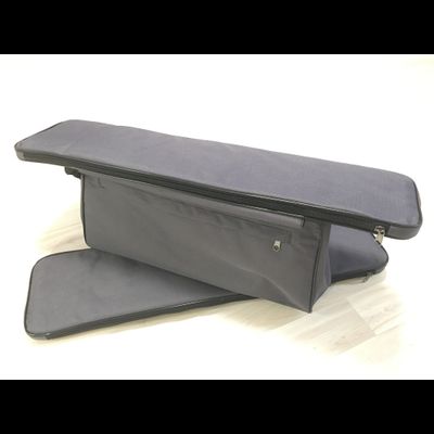 Комплект накладок на сиденья с сумкой 86*20 см ткань графит