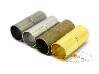 МАГНИТНАЯ ЗАСТЁЖКА "ЦИЛИНДР" - 8мм - НИКЕЛЬ / СЕРЕБРО