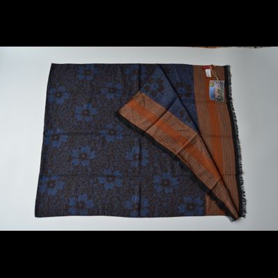 Итальянский шерстяной платок Vizio Италия F 5 синий