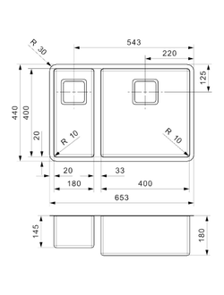 Мойка Reginox Texas L 18x40+40x40 matt