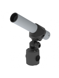 Держатель спиннинга сквозной на леер наклонный, алюминий TM 030631T