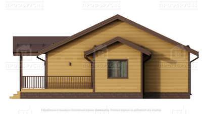 Каркасный одноэтажный дом в стиле Классика, 116 м2